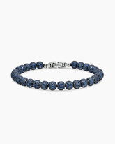 Spiritual Beads Bracelet in Sterling Silver with Pavé Sapphires, 6mm